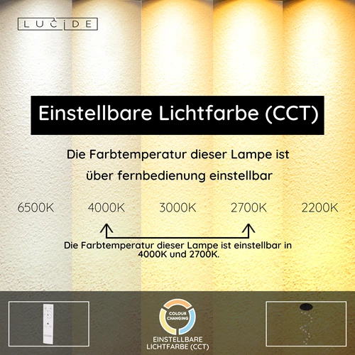 Lucide MONTANA - Pendelleuchten - LED Dim. - CCT - 16x5,7W 2700K/4000K - Grauguss | Premium - USP